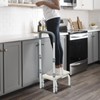 Step Stool with Handles for Elderly-Bed Stools with Adjustable Handrails