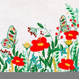 Paper+Design Serviettes Poppies 5 or 20 Pieces 20 Pieces