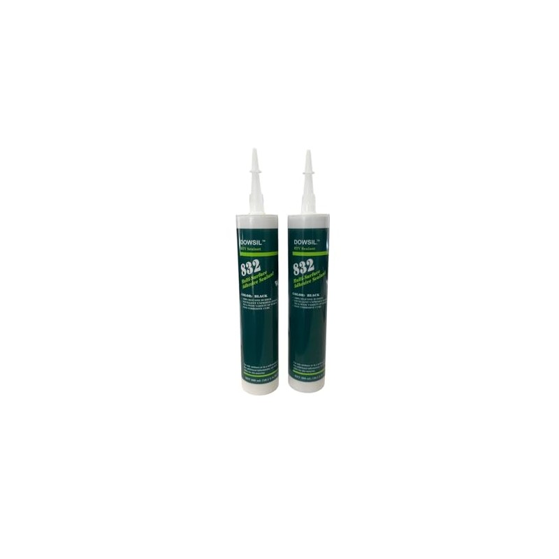 832 Multi-Surface Adhesive Sealant Silicone Black 10 oz (2-Pack)