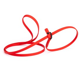 Dogline Biothane Slip Dog Leash - for Small, Medium and Large Dogs - Odor Free Slip Lead, Heavy Duty and Durable Material Kennel Lead - Cherry Red - 5ft L x 3/8in W