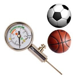 Firelong Accurate Ball Pressure Gauge Heavy Duty Metal Made,Test and Adjust The Pressure for Football Soccer Rugby Basketball Volleyball and Other Balls