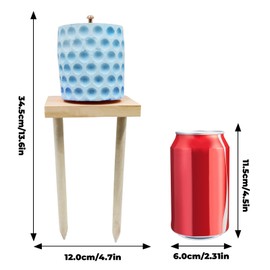 Chicken Coop Accessories, Chicken Beak Grinding Calcium Stone with Woodem Stake, Chicken Toys for Coop, Chicken Enrichment Toys, Chicken Coop Toys for Hens, Ducks, Geese, Turkeys, Poultry