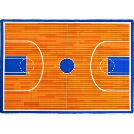Handcraft Rugs-Kids Rugs Play time/Basketball Court/Field Non-Slip/Rubber Back Area Rug/Game Carpets for Kids Toy Kids Learning Rug Kids Floor Rug (8 by 10 Feet)