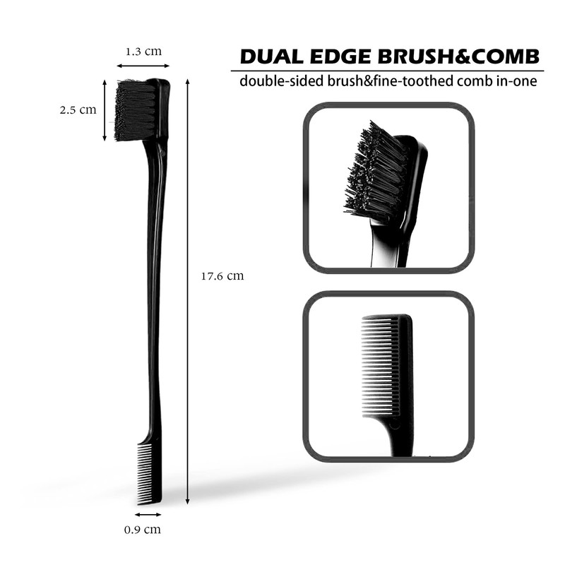 Soft 'N Style Double Sided Edge Control Hair Brush Comb