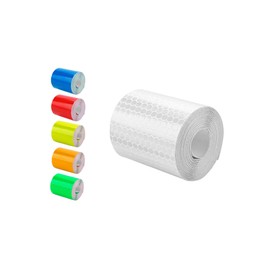 Vmingo Sticker Reflejante Cinta Seguridad Protector Auto Moto Bici 5cm*3m (Blanco)