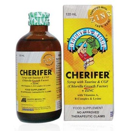 Cherifer Syrup w/ Taurine & CGF + Zinc 120ml by Cherifer