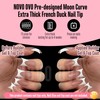 NOVO OVO Duck Nail White French Press On Tips, Brown