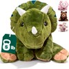 Brease Weighted Stuffed Animal - Green Dinosaur 25", 5 lbs,
