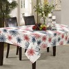 Red White Blue Celebration Fireworks Easy-Care Fabric Tablecloth (60"x84", White)