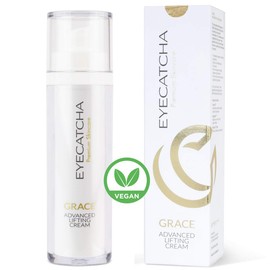 Eyecatcha GRACE Advanced Anti-Ageing Face Cream with Hyaluronic Acid and Triple Formula Made of Peptides - 50 ml Vegan Wrinkle Cream for Moisturising with Argan Oil and Shea Butter, Made in Germany