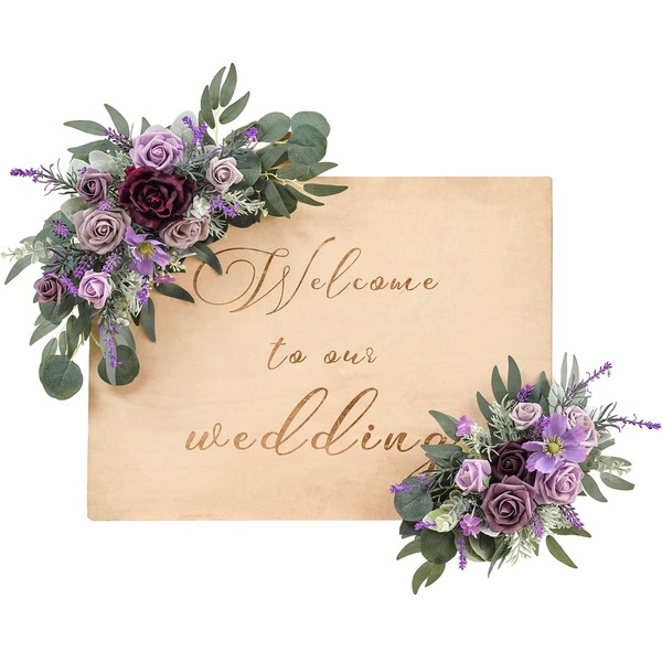 TINGE TIME Artificial Floral Swag Flower Swag, Set of 2