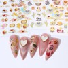 Heart Nail Art Stickers Love Heart Nail Decals 3D Self