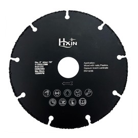 HXIN Brazed Carbide Circular Saw Blades Cutting disc with Carbide Particle Easy Cutting for Wood Nailed Planks Plastic Pipe Gypsum Board Aluminum Plate for Angle Grinder 1pc 5" (125mm)