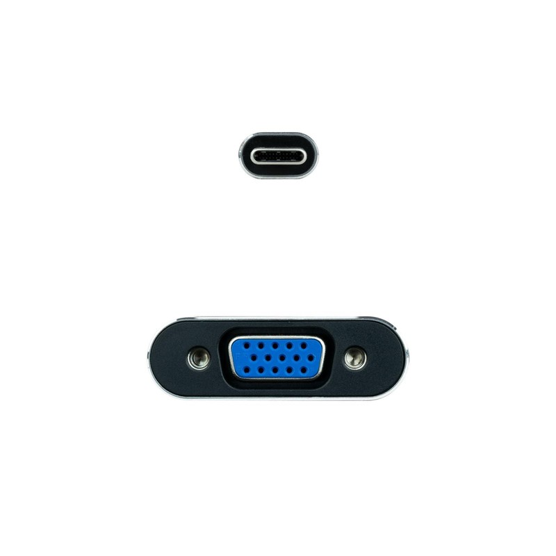 Blendend Konverter USB-C auf VGA, Aluminium, grau, 10 cm, ideal