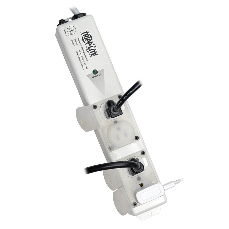 Tripp Lite Medical-Grade Power Strip, 4 15A Hospital-Grade Outlets, 15