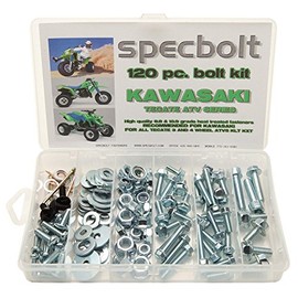 Specbolt Fasteners 120pc Maintenance Restoration OE Spec Motorcycle Bolt Kit for Kawasaki Tecate ATV KXF250 Quad 84-88 TECATE 4 WHEEL 82-85 TECATE KLT200 KLT250 KXT250 KLT250 3 Wheeler