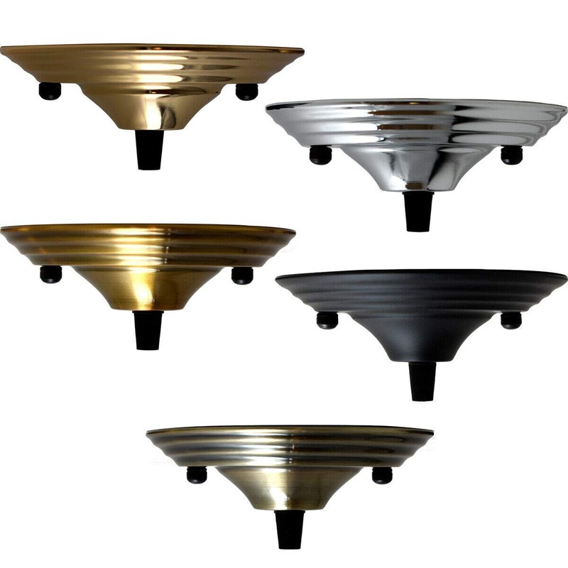 140mm Green Brass Ceiling Rose for Pendant Light Fitting Complete