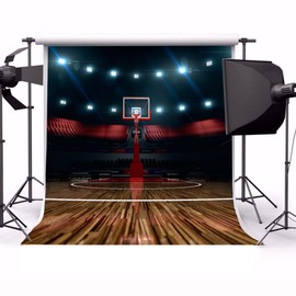 Yeele 10x10ft Basketball Court Backdrop for Photography Indoor Basketball Field Stadium Background Sport Arena Game Kids Youngster Student Photo Booth Shoot Studio Props Y2SW00627