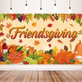 Friendsgiving Party Decorations Large Friendsgiving Party Banner for Friendsgiving Party Decorations Supplies, 71x43inch