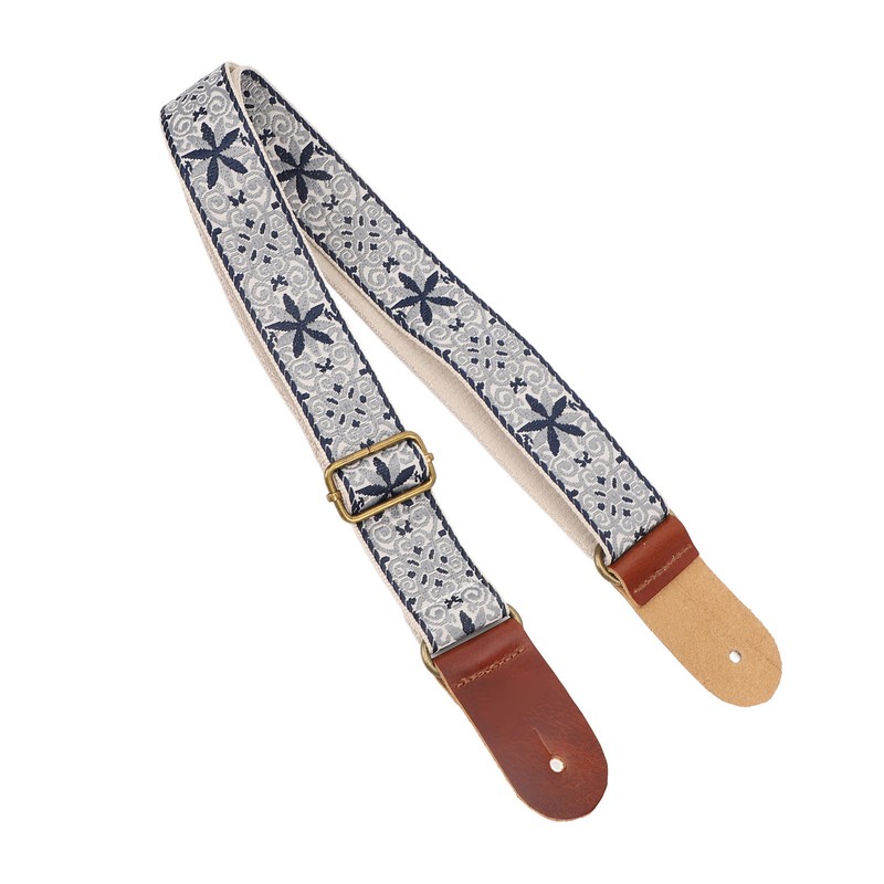 Ukulele Strap Embroidery Style Retro Metal Buckle Adjustable Breathable Shoulder