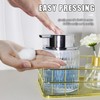 Glass Hand Foaming Soap Dispensers with Silver Pump Refillable Hand