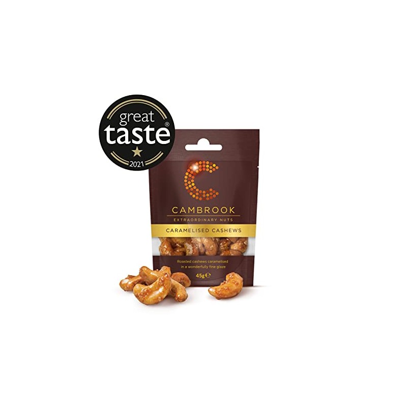 Cambrook - Caramelised Cashews, 45g Bag