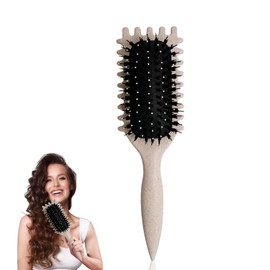 UieaMsio Curling Brushes, White Bouncecurly Brush, Curl Detangler Brush, Curling Brush Hair Brush for Men and Women, Hair Brush without Pulling