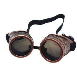 DD-life New Sell Vintage Steampunk Goggles Glasses Gothic Glasses for Cosplay Costumes(Copper)