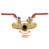 Joywayus Brass 3/4" GHT Garden Hose Splitter Full Flow 3-Way