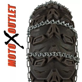 V-Bar SIZE B ATV TIRE SNOW ICE CHAINS 9 V BAR 25X8-12 25X8X12 25 8 12 FRONT TIRES