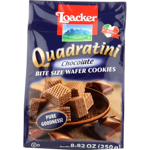Loacker Quadratini Small Wafer Cookies - Chocolate - 8.82 oz - 8 pk
