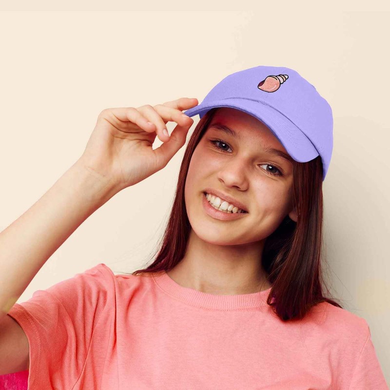 DALIX Seashell Cotton Dad Cap Embroidered Baseball Hat Womens in