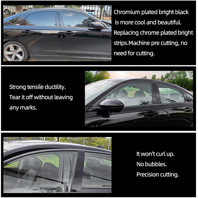 Window Trim Chrome Delete Blackout Overlay Kit Pre-Cut Vinyl Compatible