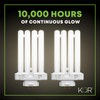 KOR Pack of 2 - FML27-30K Light Bulbs 27 Watt