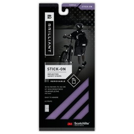 Brilliant Reflective BRA6008PUR Outdoor Running Reflective Stick-on Reflective Sticker Type Night Safety High Visibility Purple
