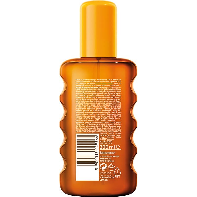 NIVEA SUN Intense Bronze Carotene Oil SPF 6 200 ml