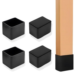 4 pieces 20 mm x 30 mm rubber tube protection caps end caps foot caps chair leg caps chair leg protection floor protection chair protector plastic black for all floors indoors and outdoors