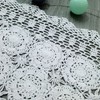 Lelefly Cotton Handmade Crochet lace Table Runners Rectangular Tablecloth Doilies