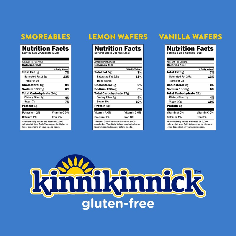 Kinnikinnick Variety Pack - S'moreables Graham Style Crackers, Vanilla and
