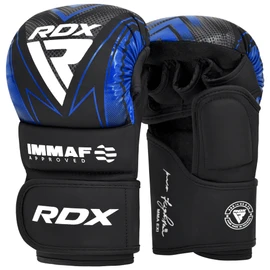 RDX IMMAF Approved Sparring Grappling Gloves, Professional Grade Hybrid Design for Competition Level and Training, ventilated Open Palm, Adjustable wrist Straps, Martial Arts Muay Thai, Men Women