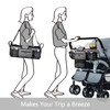 TOPDesign Universal Baby Stroller Organizer, Double Stroller Caddy with Detachable