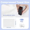 Pack of 100 Disposable Compressed Towels, Portable Mini Towels in