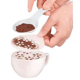 19 x Image Stencils for Cappuccino and Cakes, Choose Motifs & Template Sprinkle with Cocoa Powder or Sugar, for Children and Adults (Set of 19)