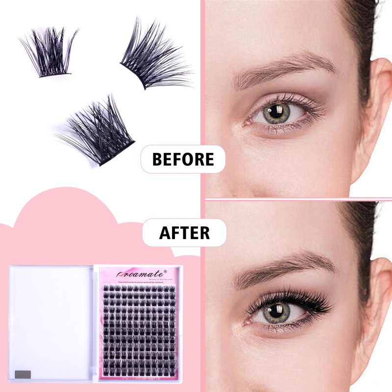 Proamate Eyelash Clusters, 144 Pieces, Eyelash Clusters, DIY Eyelash Extensions