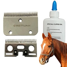 My Animal Command Replacement Beiyuan Blades for MAC400 Horse Clipper (34/24 Tooth) 2mm Cutting Length for Horses Cattle & Livestock. Compatible with Some Lister Machines
