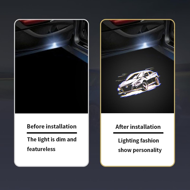 2PCS LED Car Door Logo Lights Projector Compatible with Altima