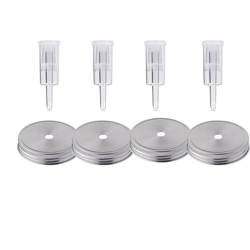 4 Set Fermentation Lids Kit for Wide Mouth Jars, 4