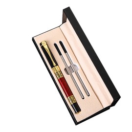 HEmlSkron Ballpoint Pens, 1.0mm Metal Signature Pen for Business Men Women, 2 Refills Black Ink Smooth Writing Pen Gift Set (Red)