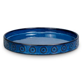 Eightpot Plant Saucer 9.3 Inch - Ceramic Plant Saucer for Indoors Outdoors Plant Water Catcher Tray Plant Drainage Tray Decorative Flower Pot Saucer Plant Plates Blue