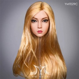 YMTOYS US YMTOYS YMT029C 1/6 Woman Asian Girl Rose Head Sculpture Rooted Hair Model Toy